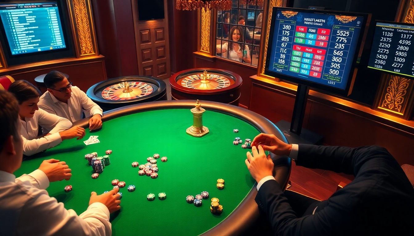 Experience thrilling poker action at https://nk888.it.com/ in a vibrant casino setting.