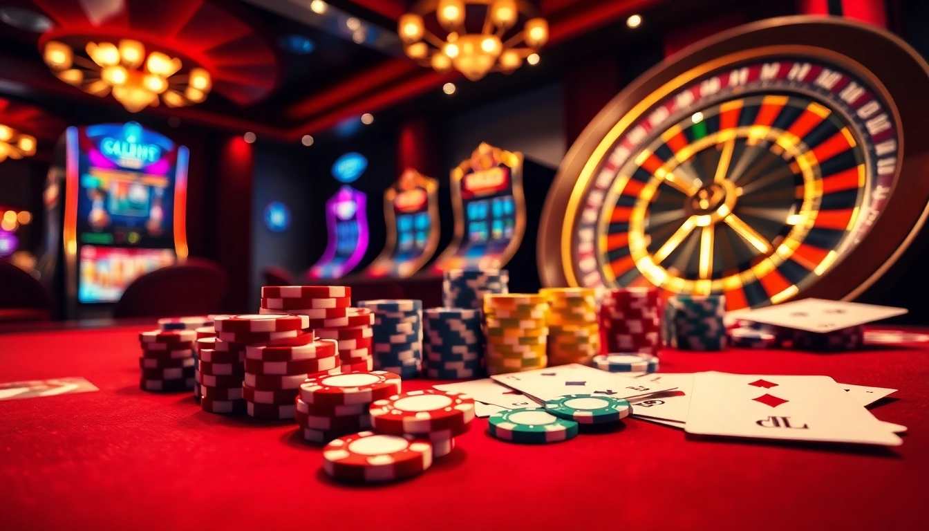 Rasakan sensasi situs deposit 5k dengan meja permainan kasino yang hidup berwarna-warni dan mesin slot yang memukau.