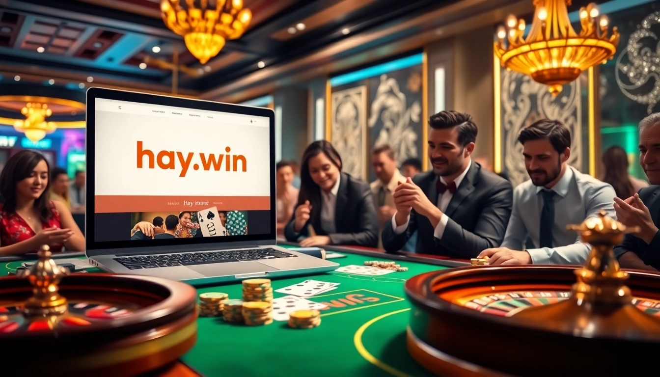Experience excitement at hay.win with a vibrant poker table and online casino interface.