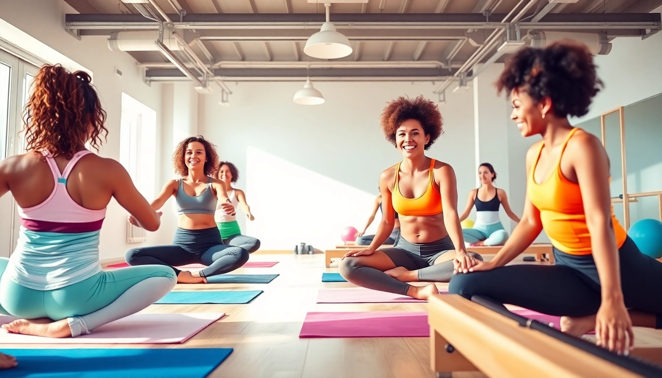 多様な参加者と共に行われる魅力的なピラティスセッションが、活気あふれるフィットネススタジオで「ピラティス おすすめ」を紹介します。