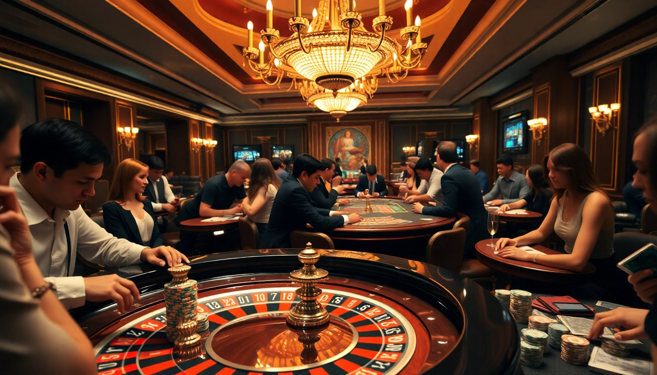 Découvrez l'excitation du meilleur casino en ligne avec des joueurs divers à une table de roulette.