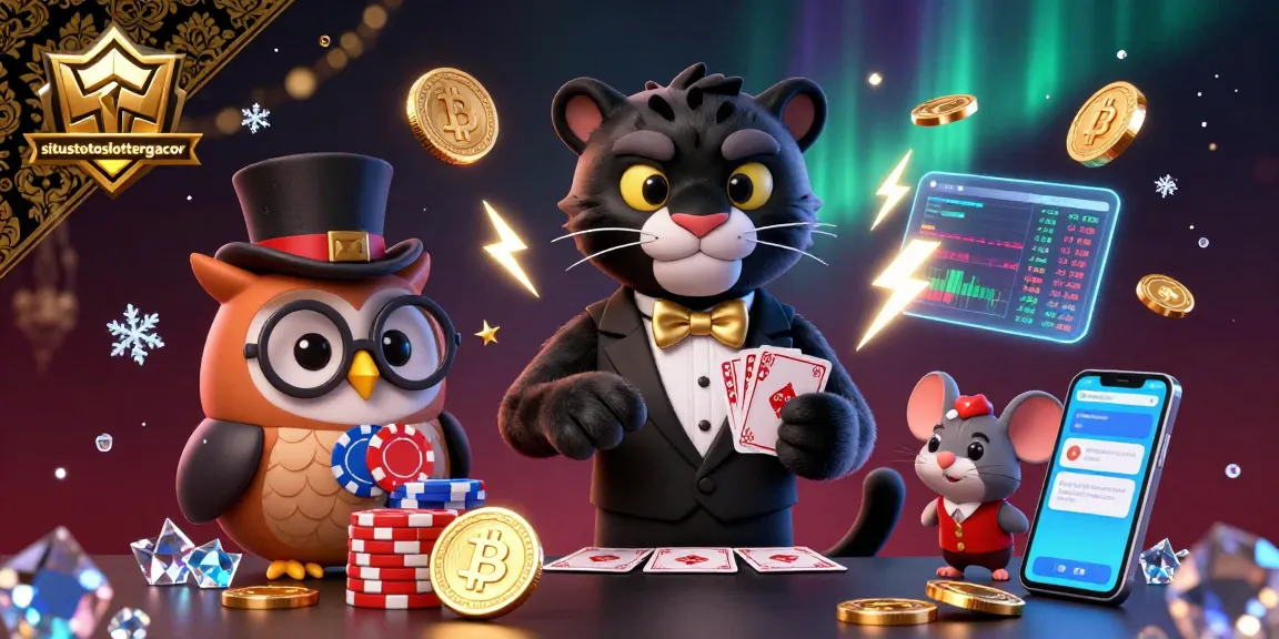 Engage in thrilling card games at situstotoslottergacor with stylish characters enhancing the casino vibe.